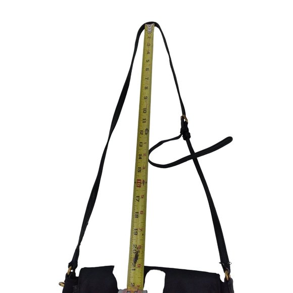 MARC by MARC JACOBS Black Crossbody Fold Over gold hardware crossbody Purse - Picture 8 of 11